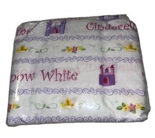 DISNEY Pretty as a Princess Queen Flat Sheet Cinderella Snow White Belle Aurora