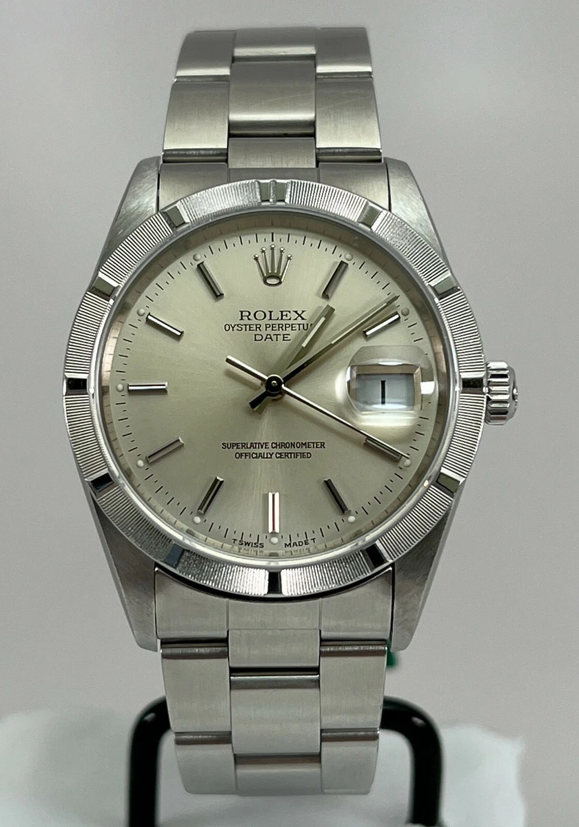 Rolex oyster perpetual cheap date 34mm steel price