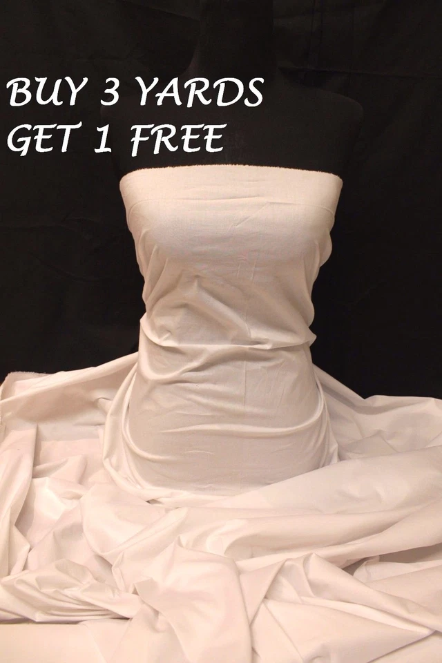 Material de tela suave 100 % viscosa teñido liso blanco *OFERTA*