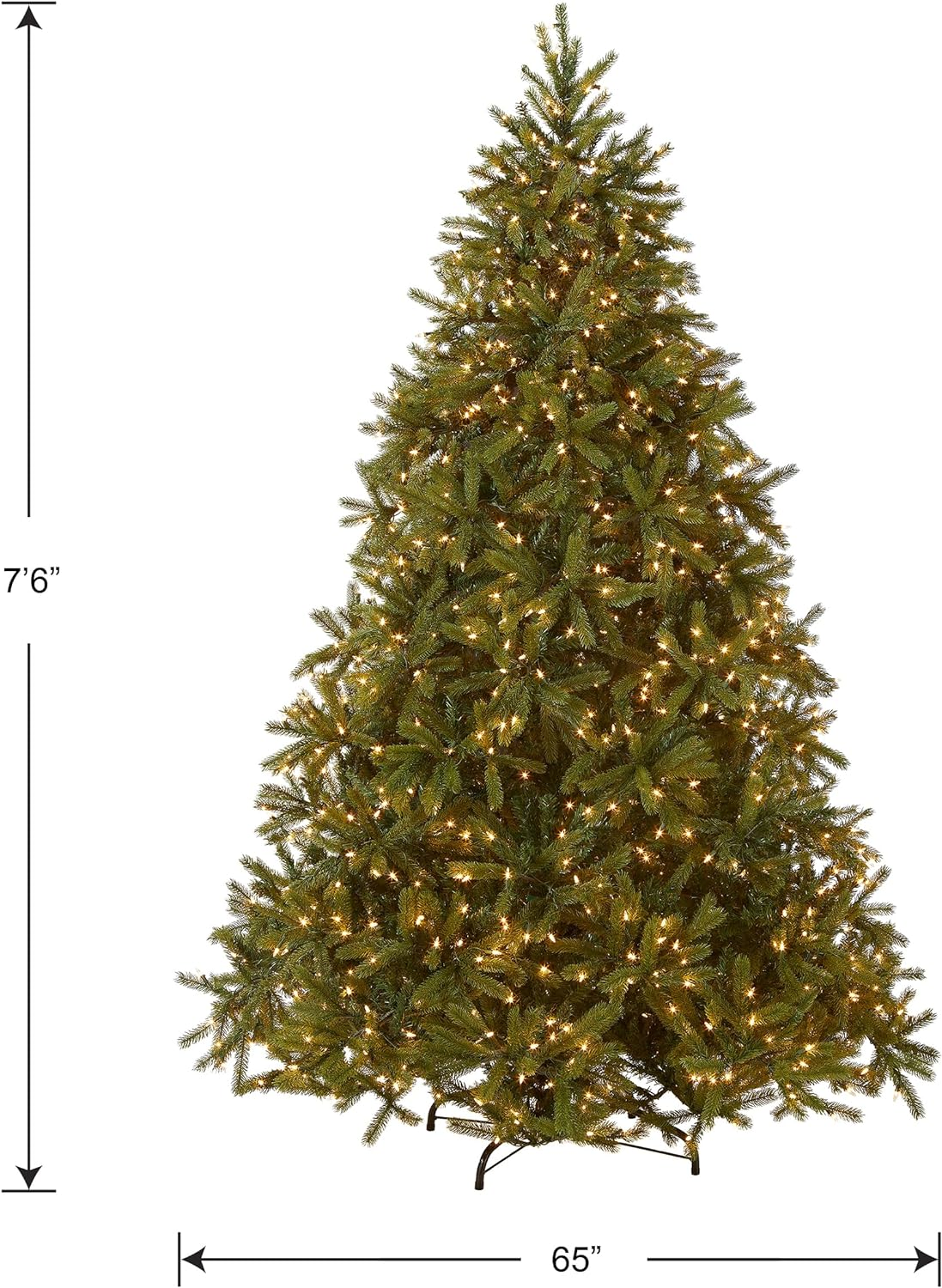 Artificial Christmas Tree Includes PreStrung White Lights Jersey