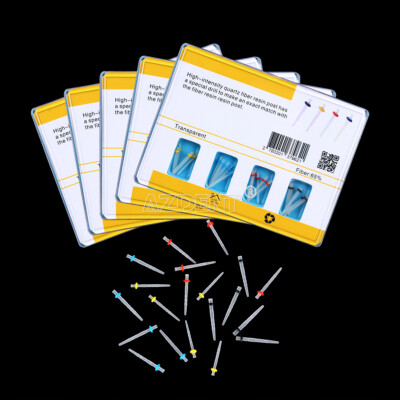 Dental Endo Fiber Post Resin High-intensity Screw Thread Glass + 4*Drills