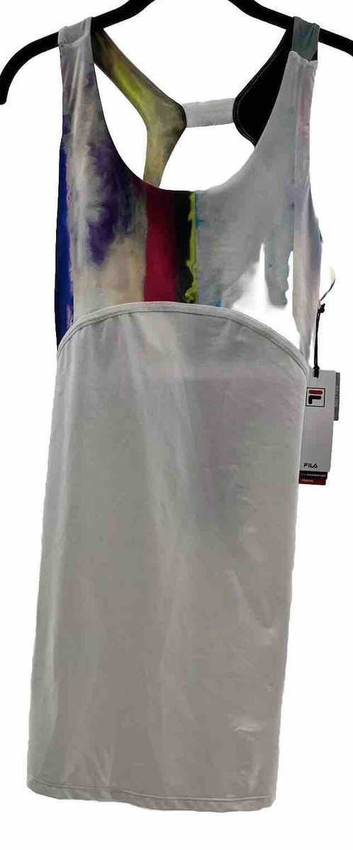 FILA Tennis Dress Women's Large Performa Energy UV White Blue