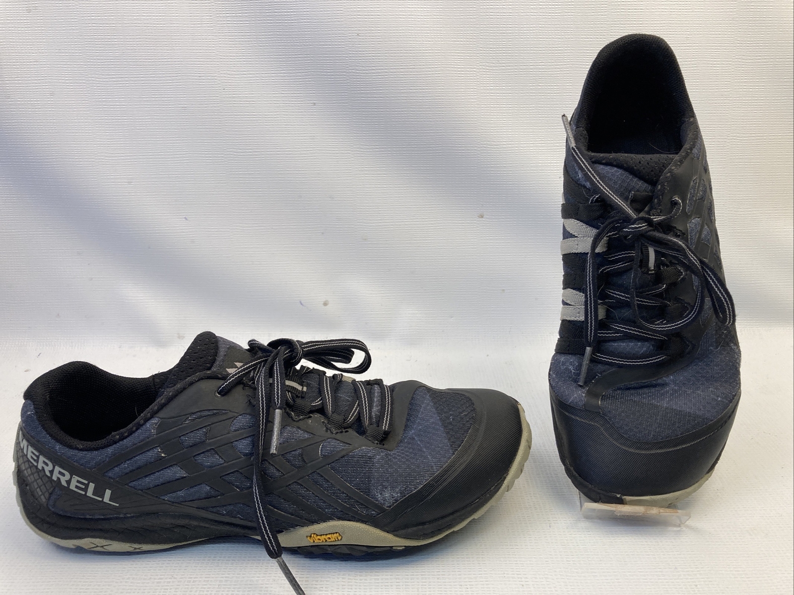 MERRELL Trail Glove Black Gray Women's Barefoot Running Shoe Sz US