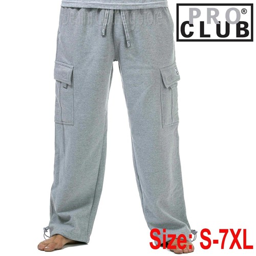 Pro Club Men's Heavyweight Track Fleece Cargo Pants Sweatpants S~7XL - Picture 7 of 12