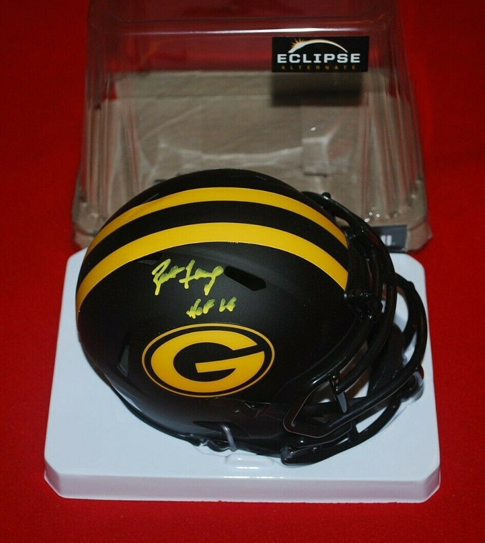 Brett Favre Autographed Signed Green Bay Packers Eclipse Mini Helmet RADTKE HOLOGRAM HOF 16 
