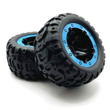 Blackzon - Slyder Mt Black Wheels And Tires Assembled Blue Beadlock Ring