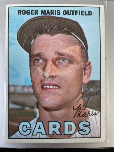 1967 Topps Roger Maris #45, Cardinals No Creases! Schöne Vintage Karte. - Bild 1 von 2