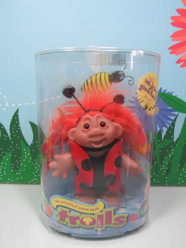 2005 LADYBUG - 5" DAM Troll Doll - NEW IN CONTAINER - Picture 4 of 10