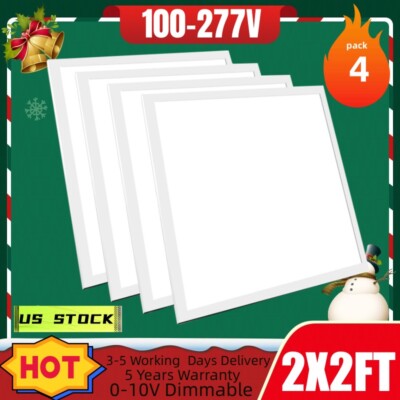 2x2 FT LED Flat Panel Troffer Light, 45W Recessed Back-Lit Drop Ceiling Lights