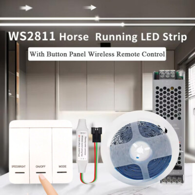 20M 24V Running Water Flowing LED Stripe Horse Race Streifen Push Fernbedienung