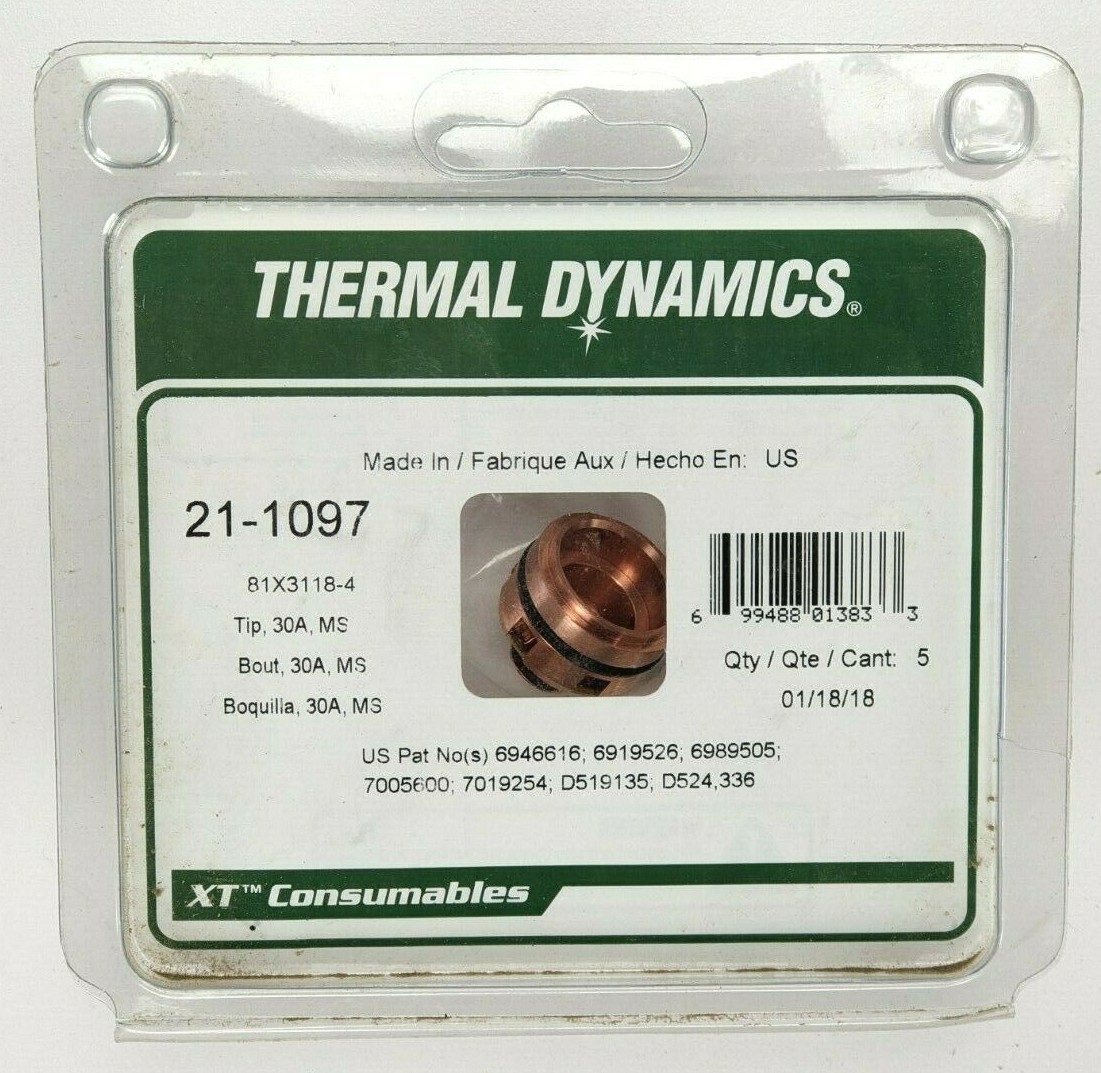 Thermal Dynamics 21-1097 Tip 30A MS 5 pack