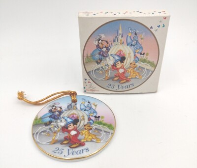 Walt Disney World 25 Years Ceramic Christmas Ornament 1996 | eBay