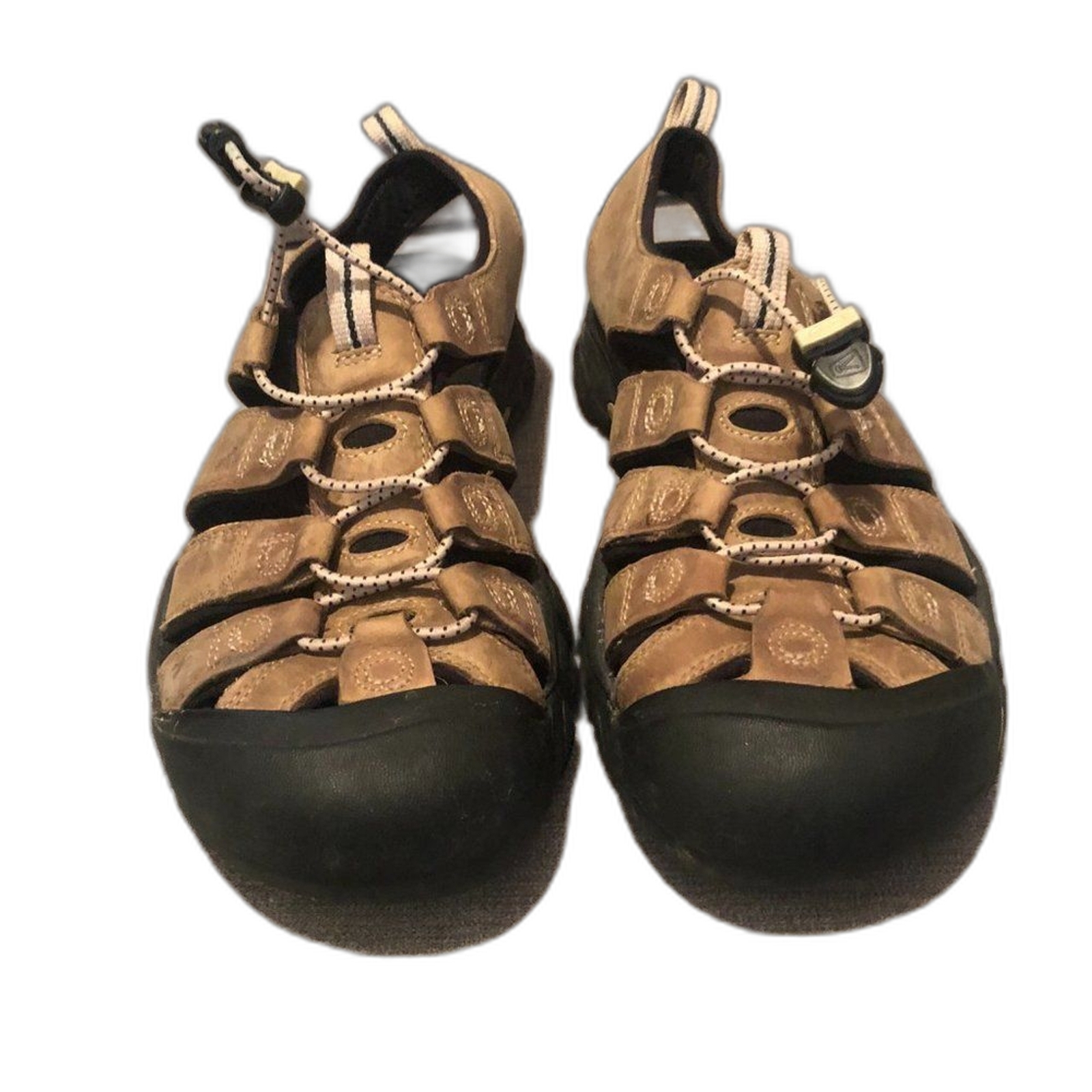 Sandali da trekking Keen da uomo Newport H2 impermeabili in pelle marrone taglia 9