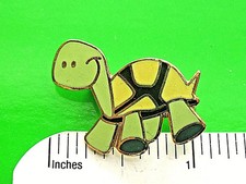 Smiling Comical TURTLE - pin , brooch GIFT BOXED