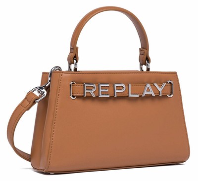 REPLAY Handbag Handtasche Umhängetasche Tasche Brick Brown terracotta Neu