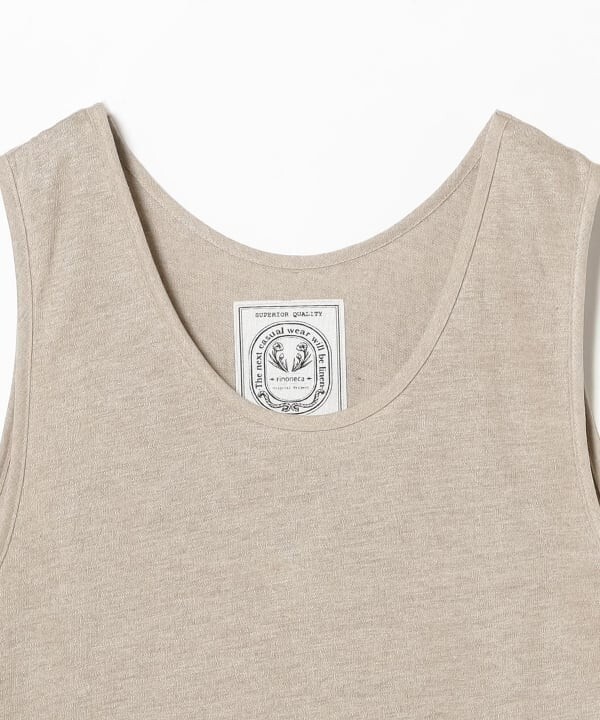 ASK availability First) BEAMS rinoneca / Linen pique tank top new 