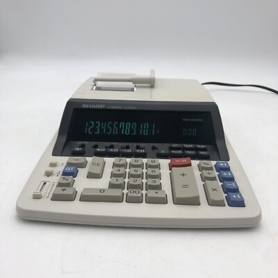 USED SHARP COMPET CS-2870H 12 Digit 4.5 LPS Printing Calculator AS IS READ L