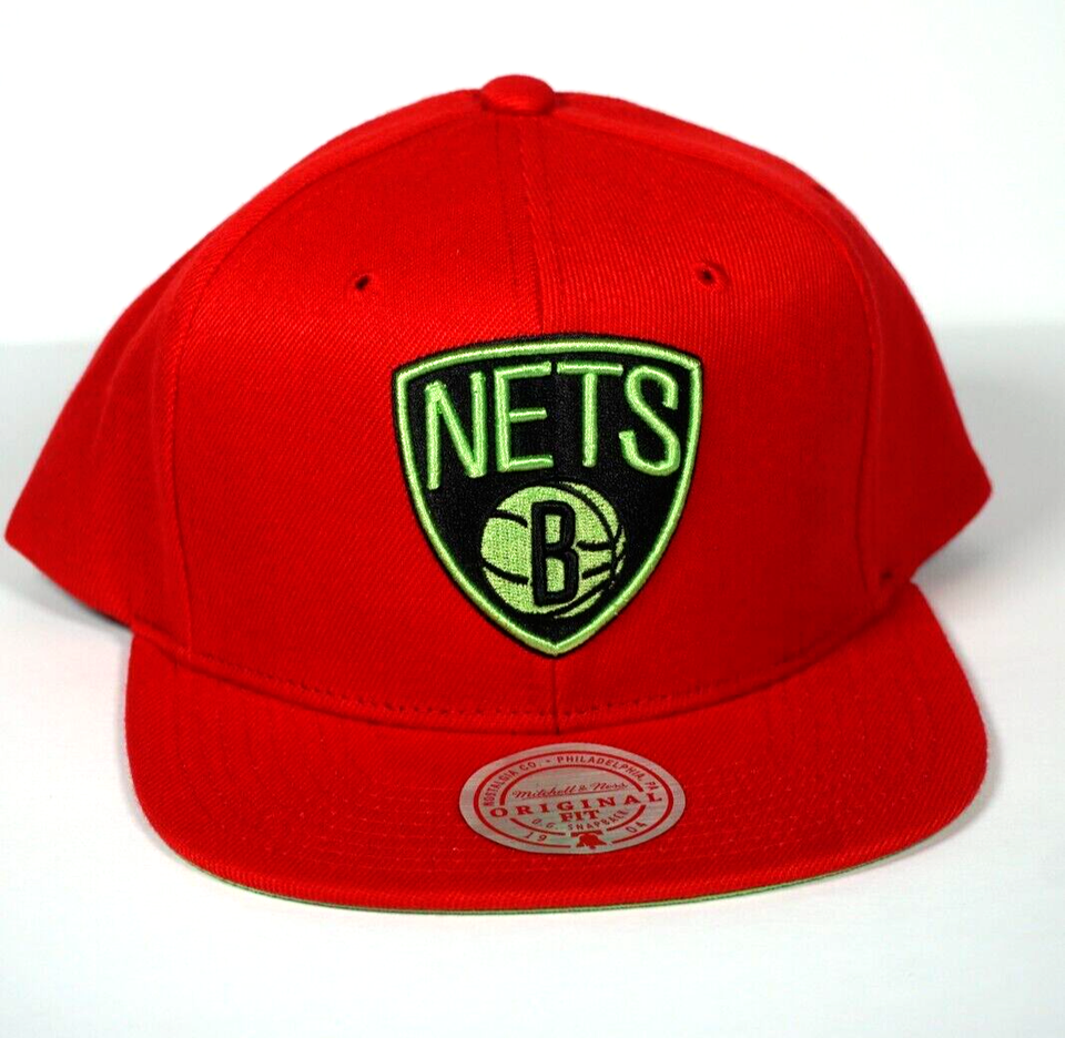Mitchell & Ness Brooklyn Nets Hat Reverse Grinch Team Snapback HWC Red