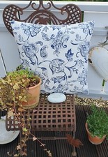 Ikea Dovrefibblor Junimagnolia Kissenhülle Dekokissen Ranke blau ca 50x50 cm