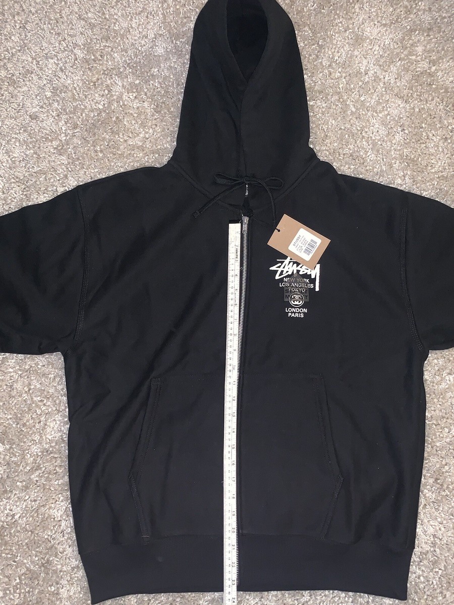 Stussy x Dover Street Market x DSM World Tour Black Zip Up