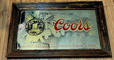 パブミラー クアーズ Coors アンティーク 1980年 1980 Adolph Coors Company Coors Beer Foil Bar Mirror | eBay