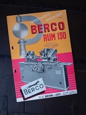 Berco Rectifiers Mechanical Workshop Machine Tools Original Brochure
