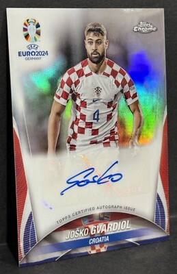 2024 Topps Chrome UEFA EURO Croatia Josko Gvardiol Auto Refractor