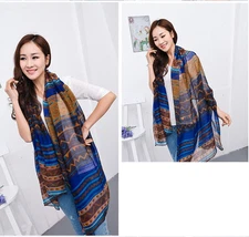Womens Fashion Soft Oversized Wrap Shawl Scarf Cotton Voile Stole Style Shaw #D