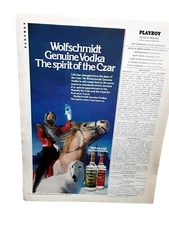 1981 Wolfschmidt Vodka The Spirit Lives On Original Print Ad