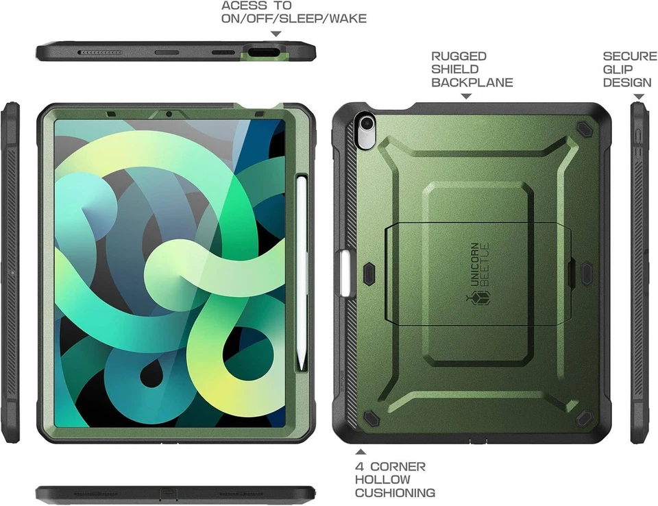 Funda Apple iPad Air 5 / iPad Air 4 10.9" SUPCASE Cubierta Resistente con Soporte Ranura para Pluma Foto 3 de 4