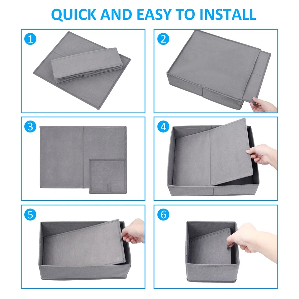 Baby Clothes Drawer Organiser 9pcs - Bedroom Draw Divider for Underwear Storage - Image 3 of 4