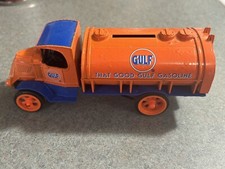 Ertl Gulf Gasoline 1926 Mack Tanker Truck 1/38 Scale Diecast Coin Bank No Box