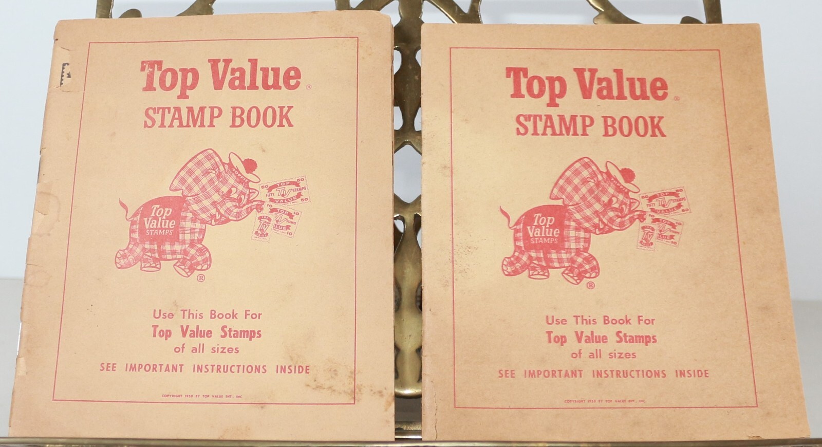 Vintage Top Value Stamp Books Lot of 2 1959 One Blank & One w/ Stamps Booklet