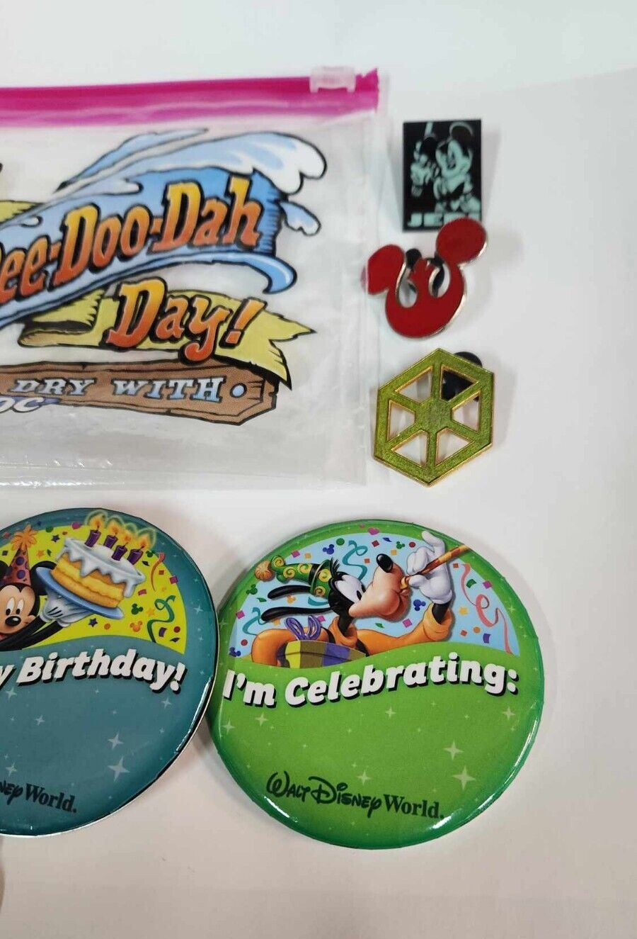 Splash Mountain Ziploc Bag Disney Magic Band Slider with Disney Buttons