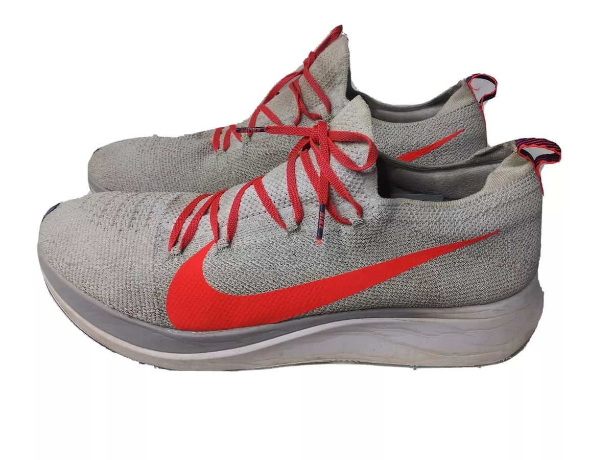Zoom fly flyknit clearance men's shoes pure platinum/crimson