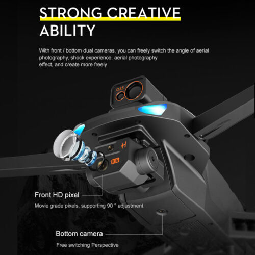 5G GPS Drone 8K Dual Camera WiFi Quadcopter Obstacle Avoidance FPV Fold Aircraft - Picture 3 of 14