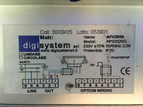 ALIMENTATORE DIGISYSTEM AFV2000 AP02020G - Foto 2 di 6