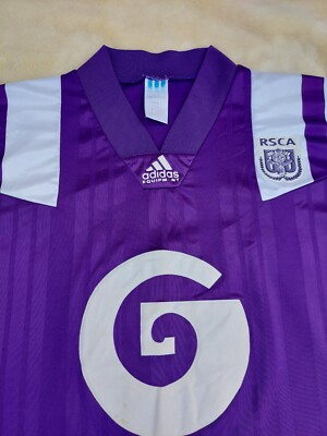 1992-1993 RSC Anderlecht Vintage Jersey Shirt Away Purple