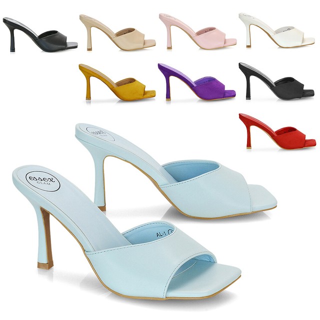 white fluffy high heels