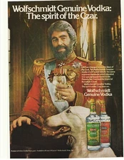 1980 Wolfschmidt Genuine Vodka Advertisement