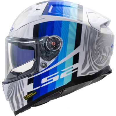 LS2 FF811 Vector II Freedom Motorradhelm Integralhelm gloss white silver M