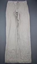 Vintage Women's Chino Pants High Rise Straight Beige USA Made Size 1 (25x28)