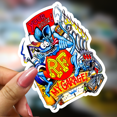 40pcs Rat Fink Ed Roth Vinyl Decals Vintage Hot Rod Custom Sticker