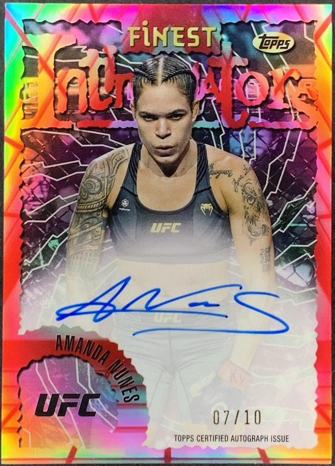Carte Autographe Amanda Nunes 2025 Topps Chrome UFC - Octogone Auto Signée