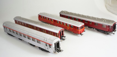(6204)  4 seltene Personenwagen H0 Liliput Mitropa +518089 + Lima TEE+Füssen | Condition: Gebraucht