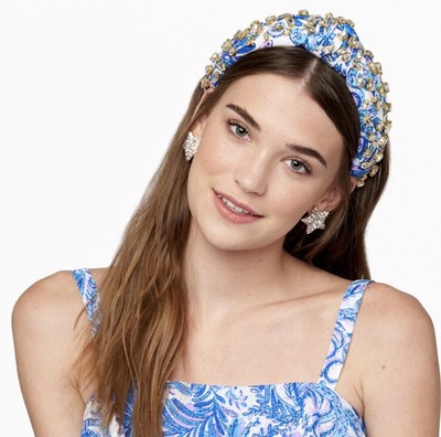 NEW LELE SADOUGHI LILLY PULITZER CRYSTAL KNOTTED HEADBAND  display picture 2