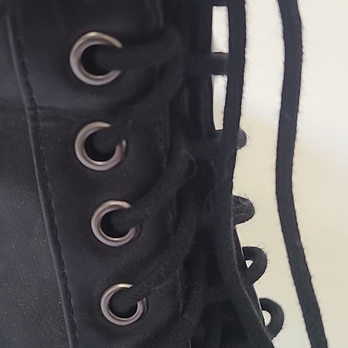 Soda Chalet Fashion Lace up Military Inspired Ankle Boot w/ Stacked Heel Size 7M - Picture 3 of 13