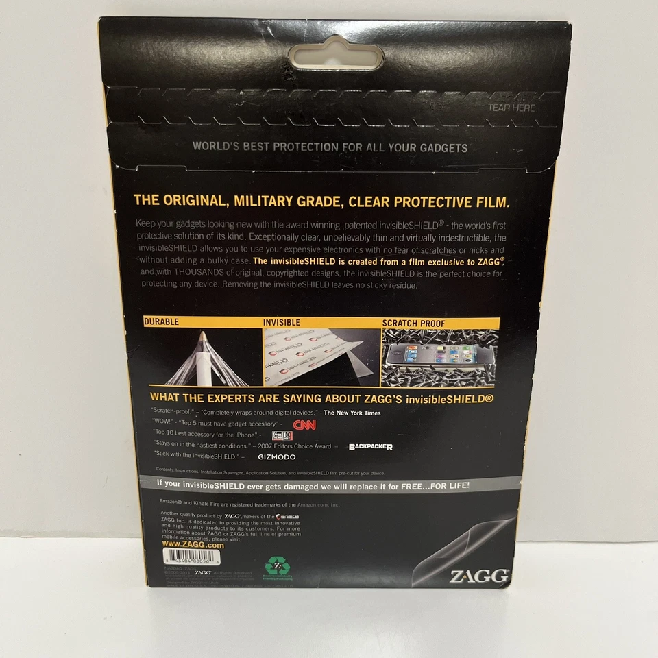 Invisible Shield by Zagg - Amazon Kindle Fire Screen Protector - NEW - Image 3 of 4