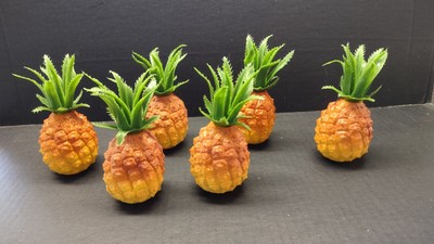 Artificial miniature pineapples wreath decor table favors orange