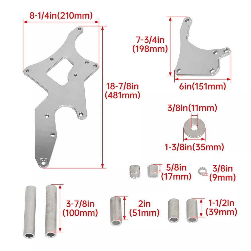 LS Engine Serpentine Bracket Kit for Power Steering Pump Upgrade